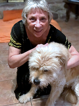 Lynne with her dog Goldie